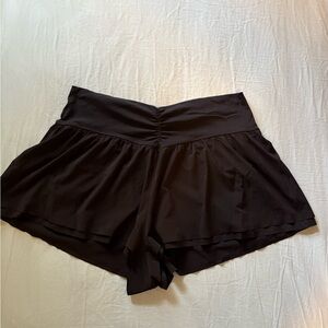 Aerie Black Athletic Shorts with Wide Waistband